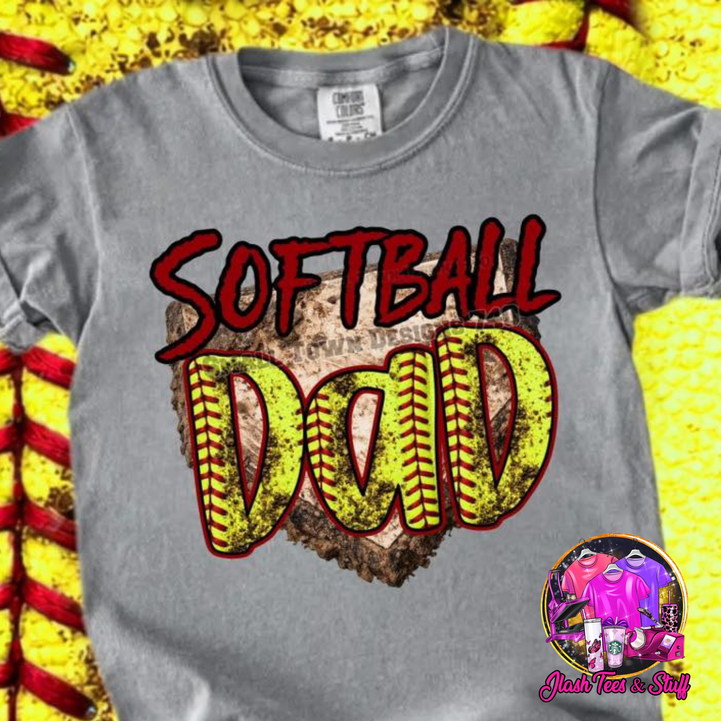 Softball Dad - With Softball Letters