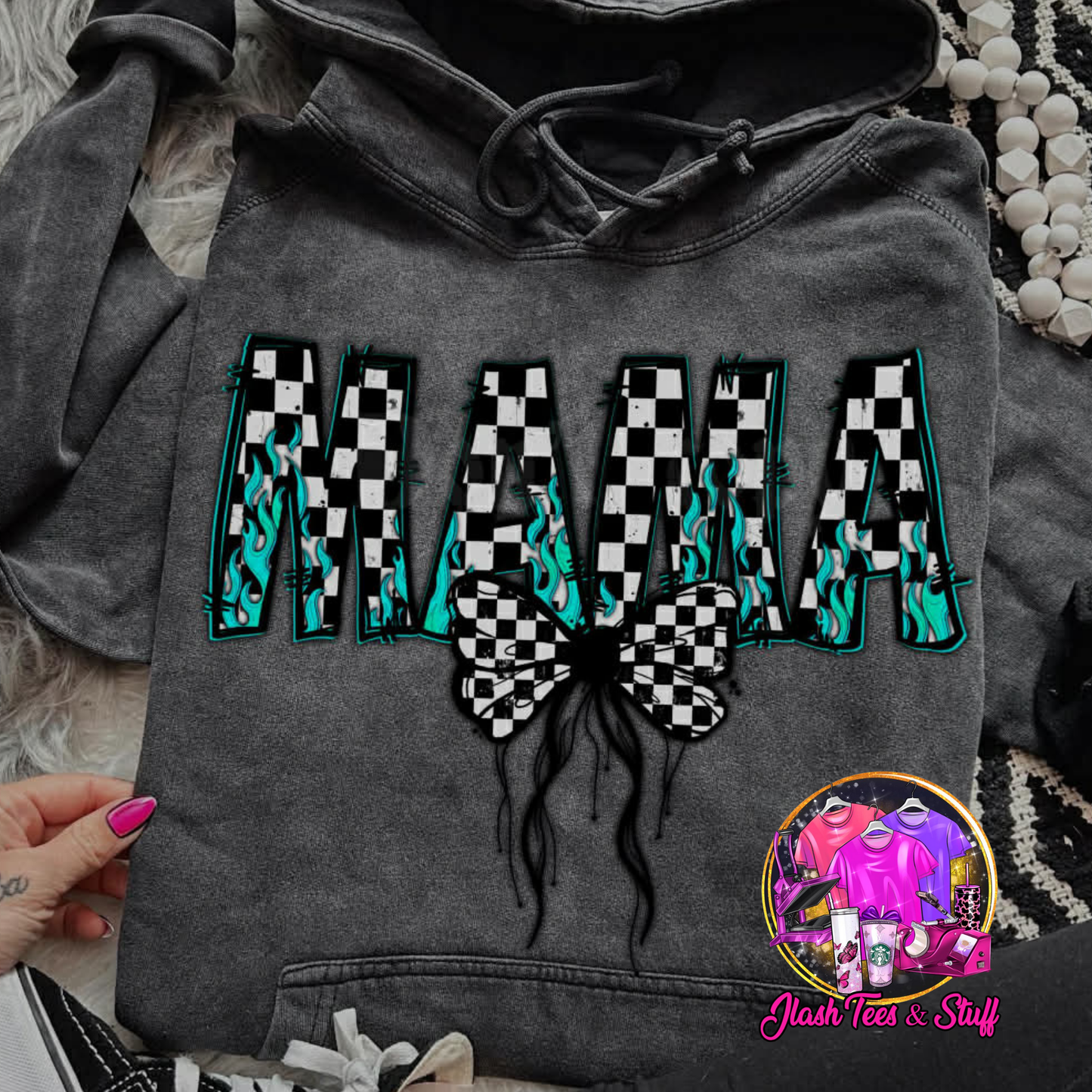 Mama with Flames