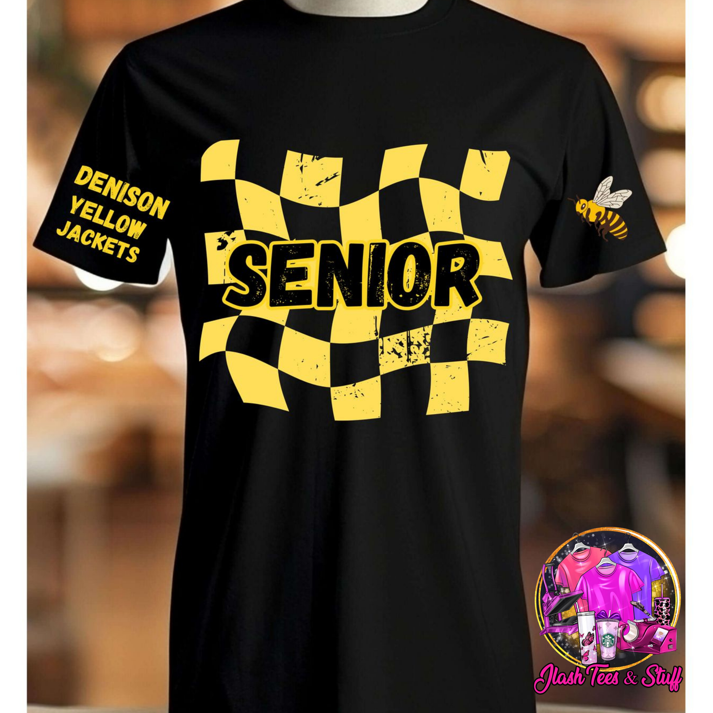 Senior Shirt with Wavy Checkers