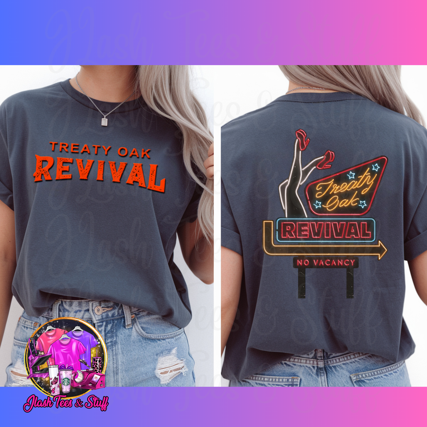 Treaty Oak Revival - Neon Sign | Front and Back