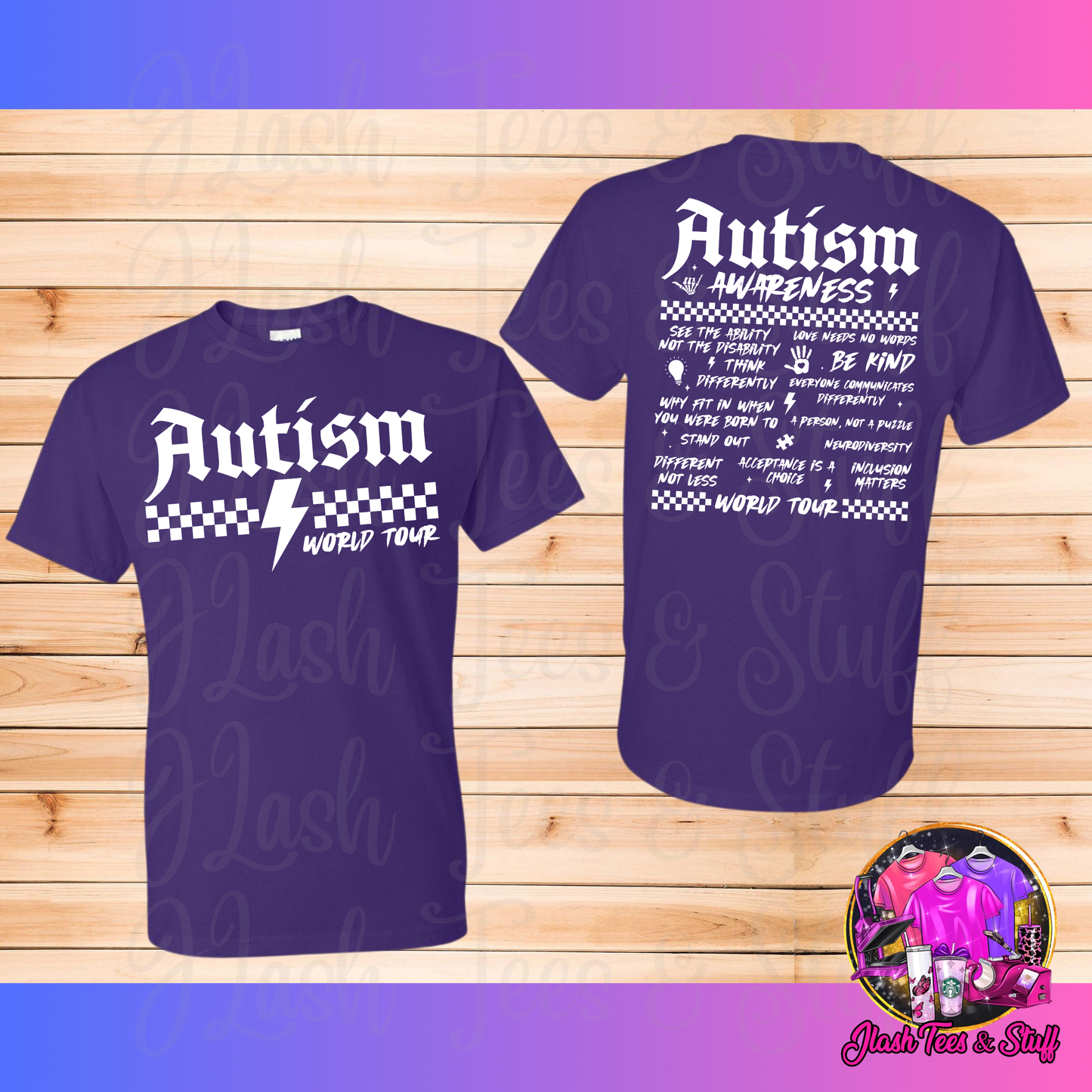 Autism World Tour | Front and Back | Black or White Graphic