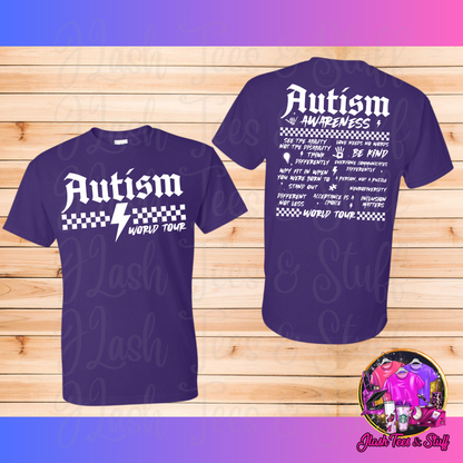 Autism World Tour | Front and Back | Black or White Graphic