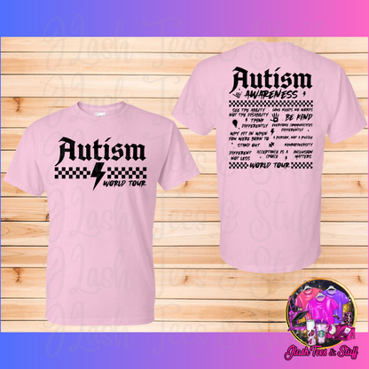 Autism World Tour | Front and Back | Black or White Graphic