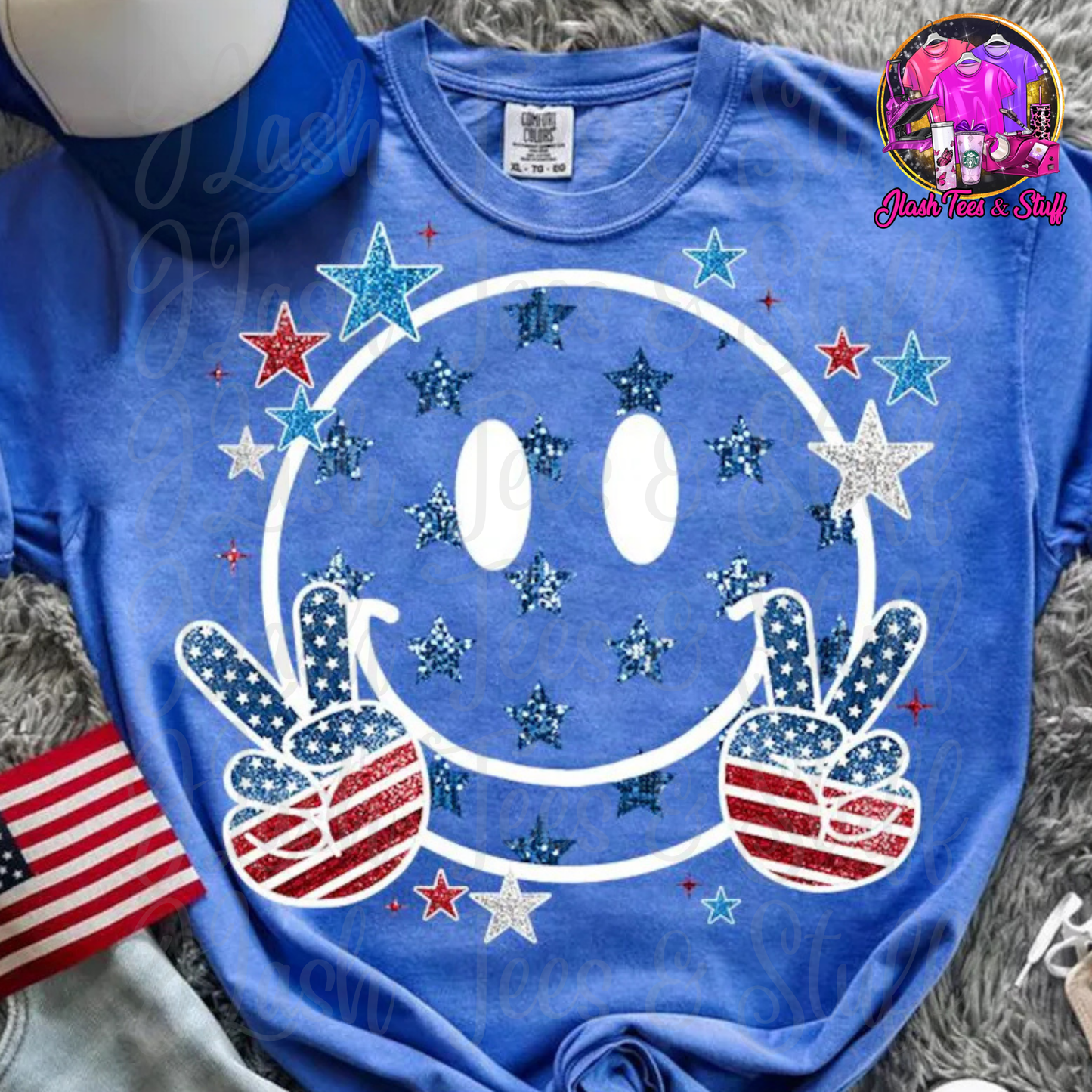 4th of July Smiley Face