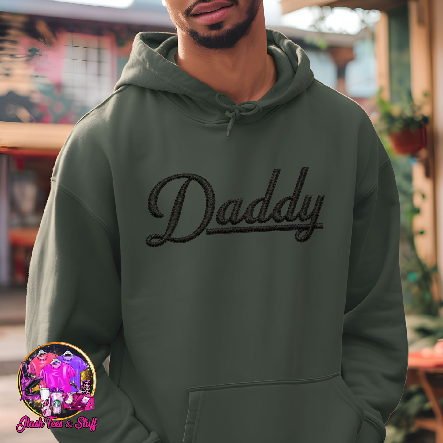 Daddy | Embroidered Look | Black
