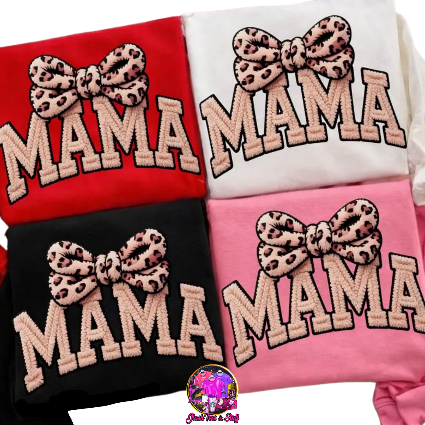 Mama | Faux Crochet | with bow