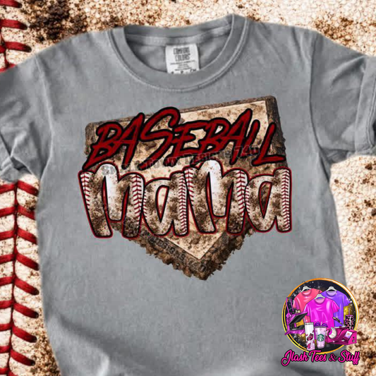 Baseball Mama - With Baseball Letters