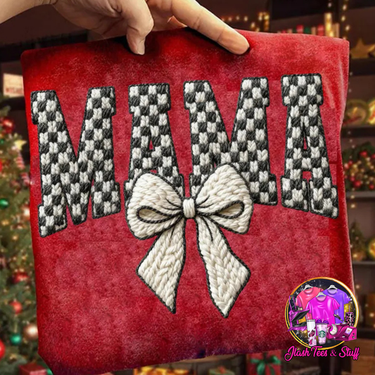 Mama - Checkers | Faux Crochet