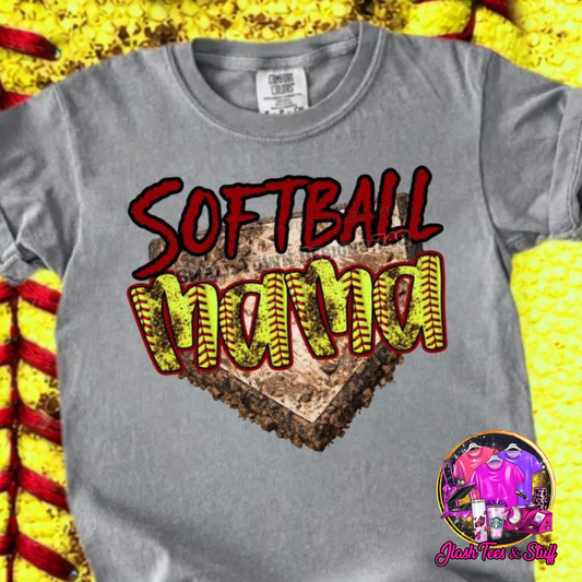 Softball Mama - With Softball Letters
