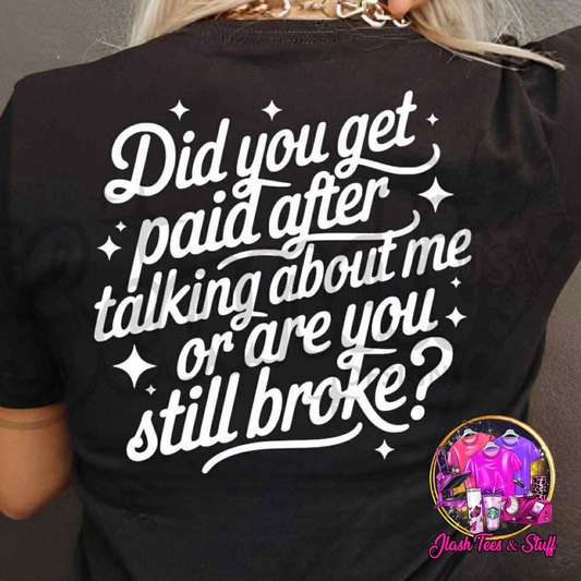 Did you get paid?